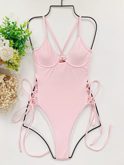 Ολόσωμο μαγιό ''Pink Angora''