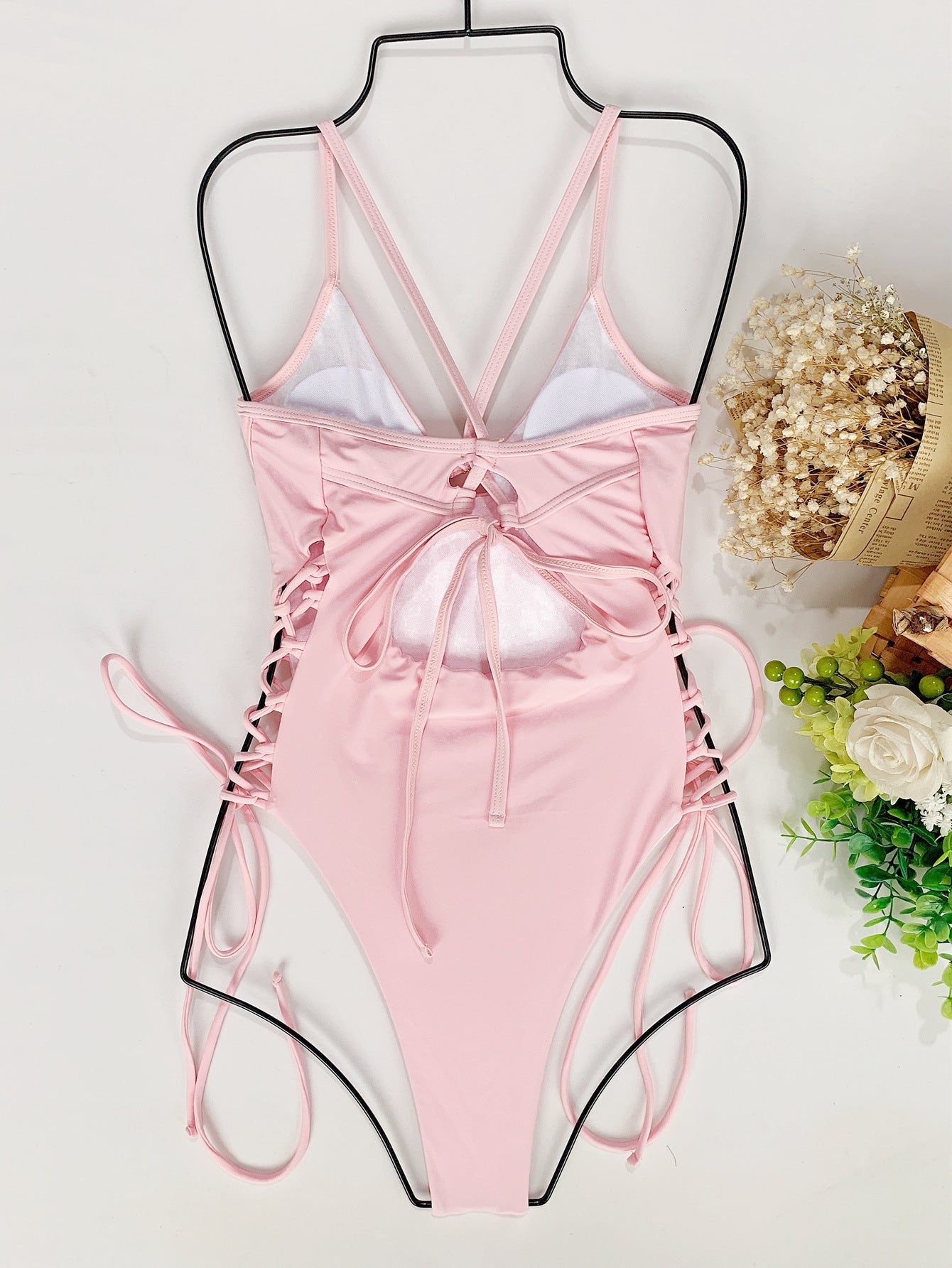 Ολόσωμο μαγιό ''Pink Angora''